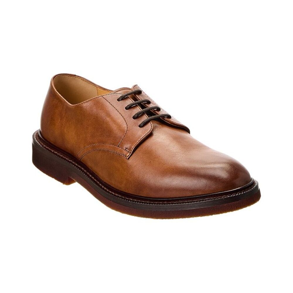 Brunello Cucinelli Leather Oxford, Brown